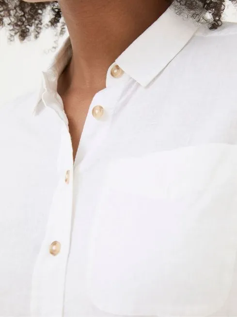 Women Fatface Shirts and Blouses Olivia White Linen Shirt Women Fatface Shirts and Blouses Olivia White Linen Shirt