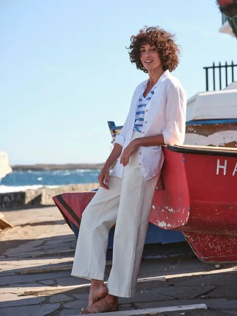 Women Fatface Shirts and Blouses Olivia White Linen Shirt Women Fatface Shirts and Blouses Olivia White Linen Shirt