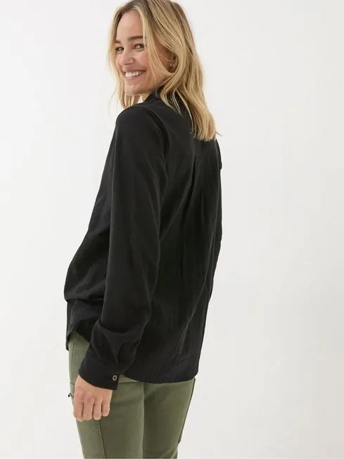 Women Fatface Shirts and Blouses Sammy Black Shirt Tunic