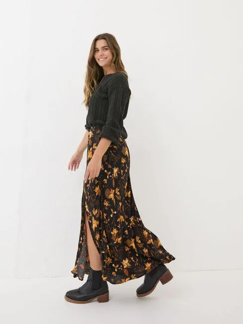 Women Fatface Skirts Black Willa Floral Skirt Women Fatface Skirts Black Willa Floral Skirt