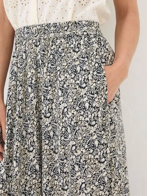 Women Fatface Skirts Lissy Black Inlay Floral Maxi Skirt