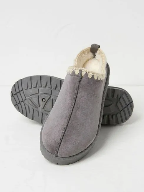 Women Fatface Slippers Lyra Grey Mule Slippers Women Fatface Slippers Lyra Grey Mule Slippers