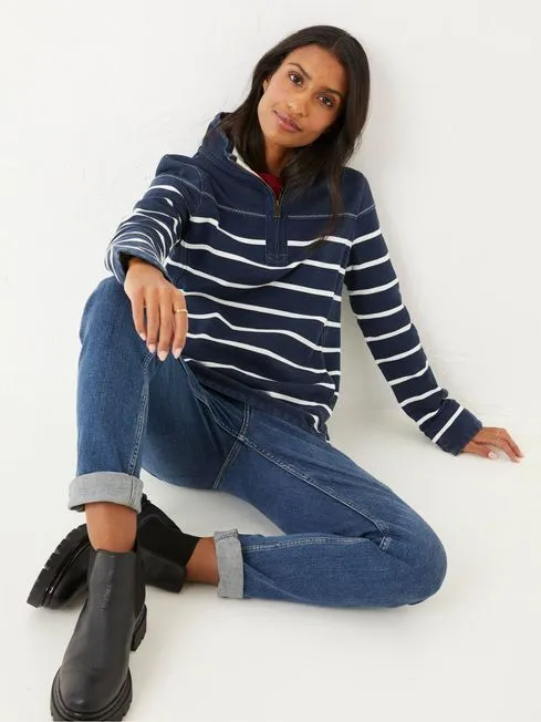 Women Fatface Sweatshirts and Hoodies Blue Airlie Classic Breton Sweatshirt Women Fatface Sweatshirts and Hoodies Blue Airlie Classic Breton Sweatshirt