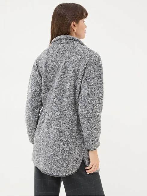 Women Fatface Sweatshirts and Hoodies Hadley Grey Fleece Jacket
