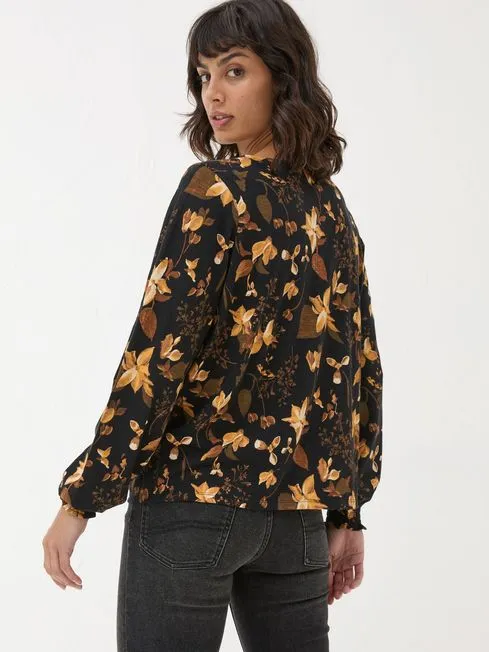Women Fatface Tops and TShirts Black Wren Woodland Top Women Fatface Tops and TShirts Black Wren Woodland Top