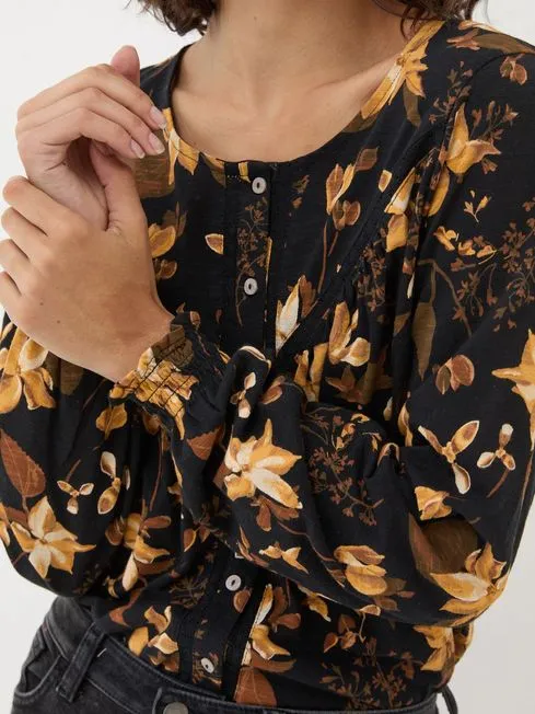 Women Fatface Tops and TShirts Black Wren Woodland Top Women Fatface Tops and TShirts Black Wren Woodland Top