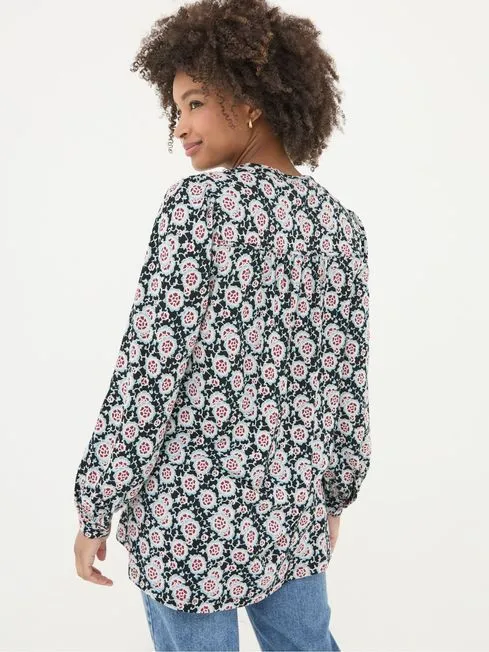 Women Fatface Tops and TShirts Jodie Black Wild Floral Tunic Women Fatface Tops and TShirts Jodie Black Wild Floral Tunic
