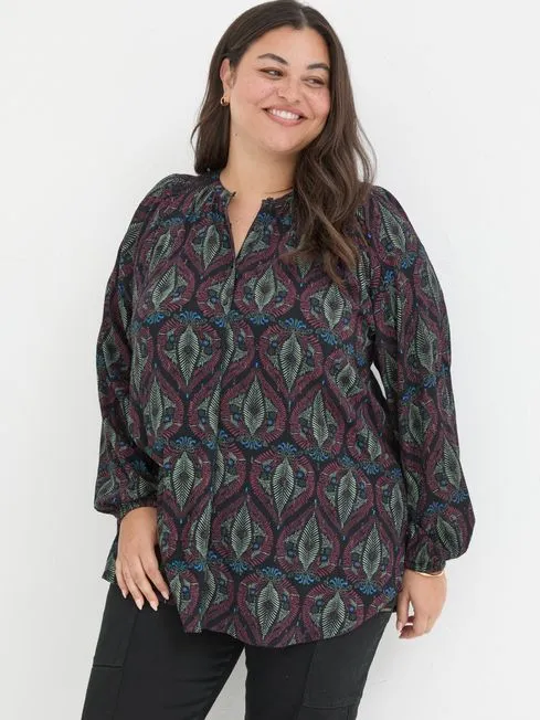 Women Fatface Tops and TShirts Multi Lizzie Tunic Top Women Fatface Tops and TShirts Multi Lizzie Tunic Top
