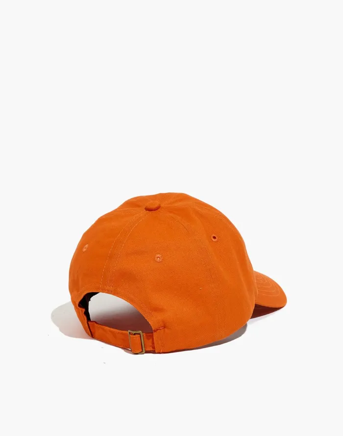 Women Feminist Goods Co Daisies Embroidered Resilient Baseball Cap Orange Madewell Hats