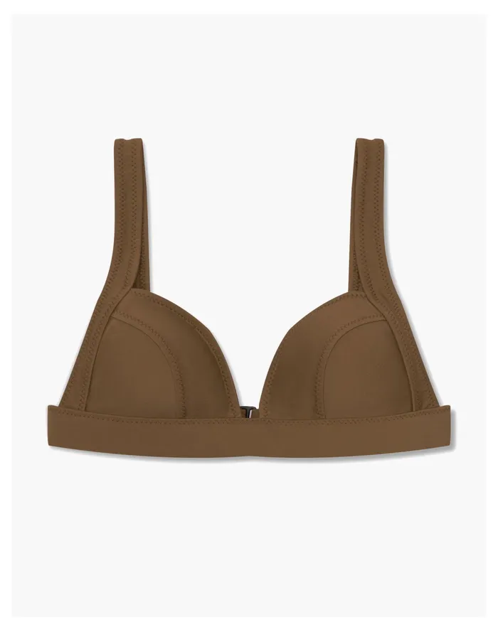 Women GALAMAAR Neeve Contour Bikini Top Brown Madewell Swim Women GALAMAAR Neeve Contour Bikini Top Brown Madewell Swim