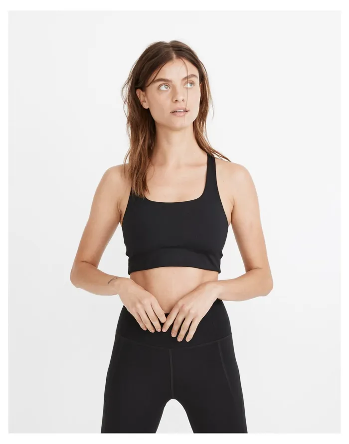 Women Girlfriend Collective Paloma Sports Bra Black Madewell Activewear