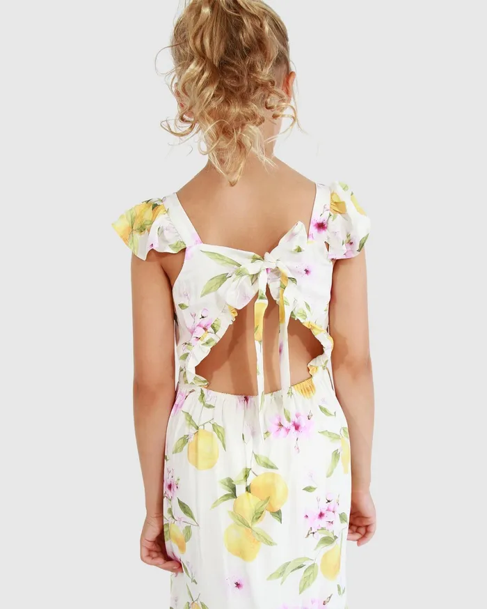 Women Girls Belle and Bloom Sunset Sakura Maxi Dress 8211 Sakura Orchard