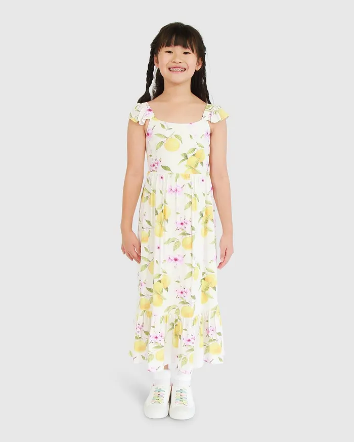 Women Girls Belle and Bloom Sunset Sakura Maxi Dress 8211 Sakura Orchard