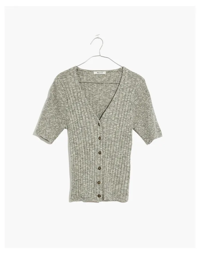 Women Glencrest Button Front Sweater Tee Marled Storm Madewell Sweaters Women Glencrest Button Front Sweater Tee Marled Storm Madewell Sweaters