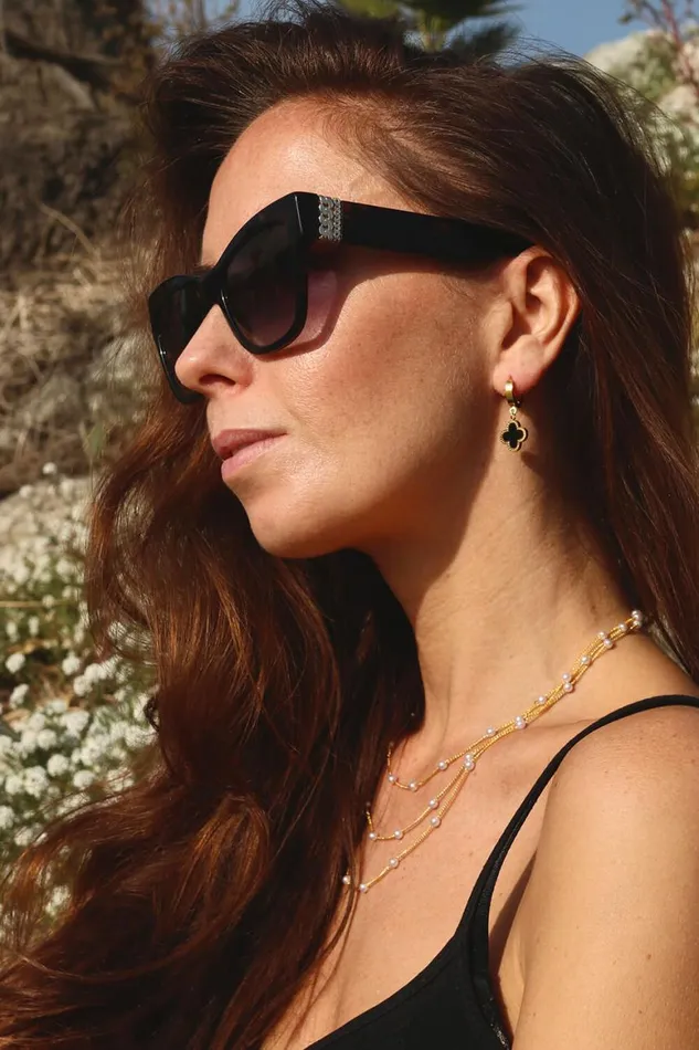 Women Gold Layered Necklace With Costume Pearl Detail Roman Jewellery