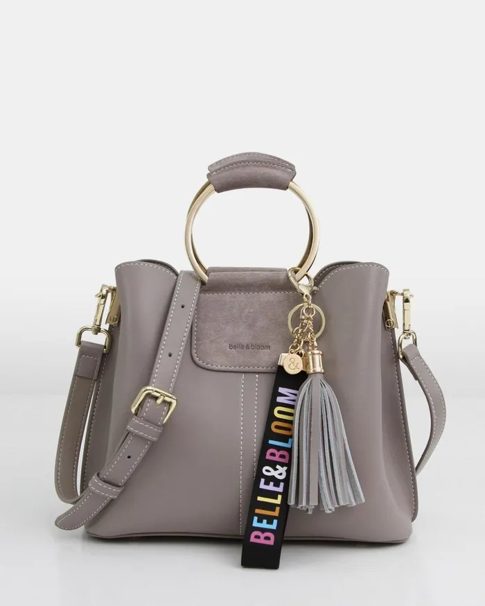 Women Handbags Belle and Bloom Twilight Leather CrossBody Bag 8211 Grey