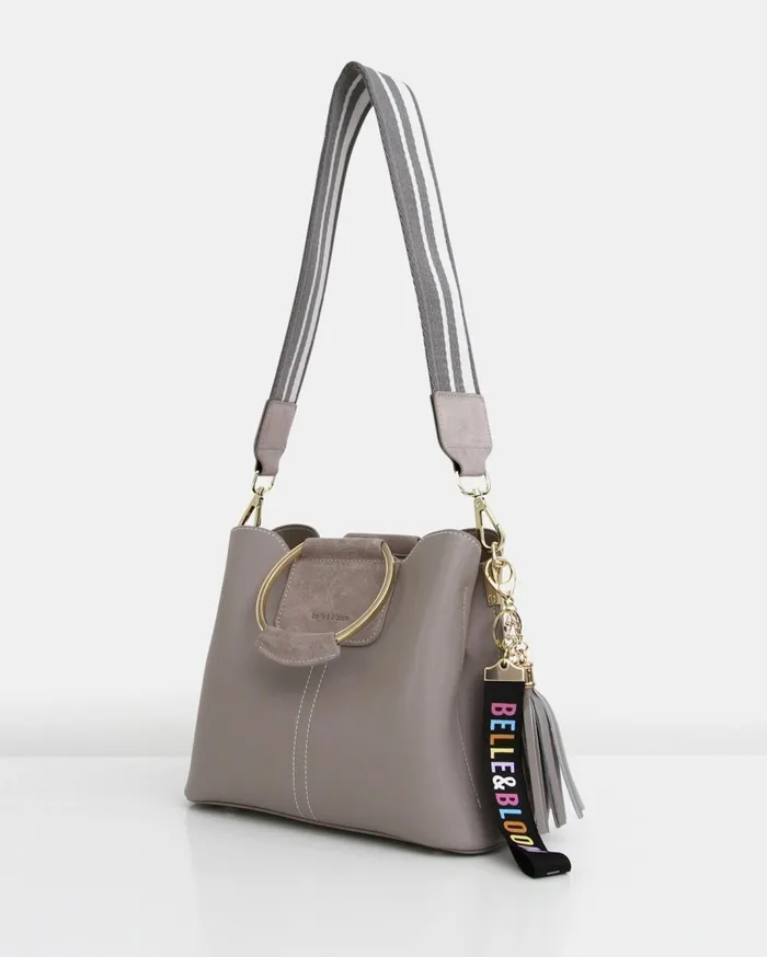 Women Handbags Belle and Bloom Twilight Leather CrossBody Bag 8211 Grey