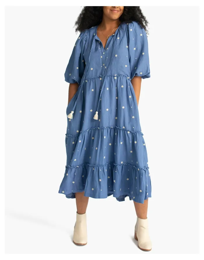 Women HarperSage Secret Garden Dress Blue Madewell Dresses Women HarperSage Secret Garden Dress Blue Madewell Dresses
