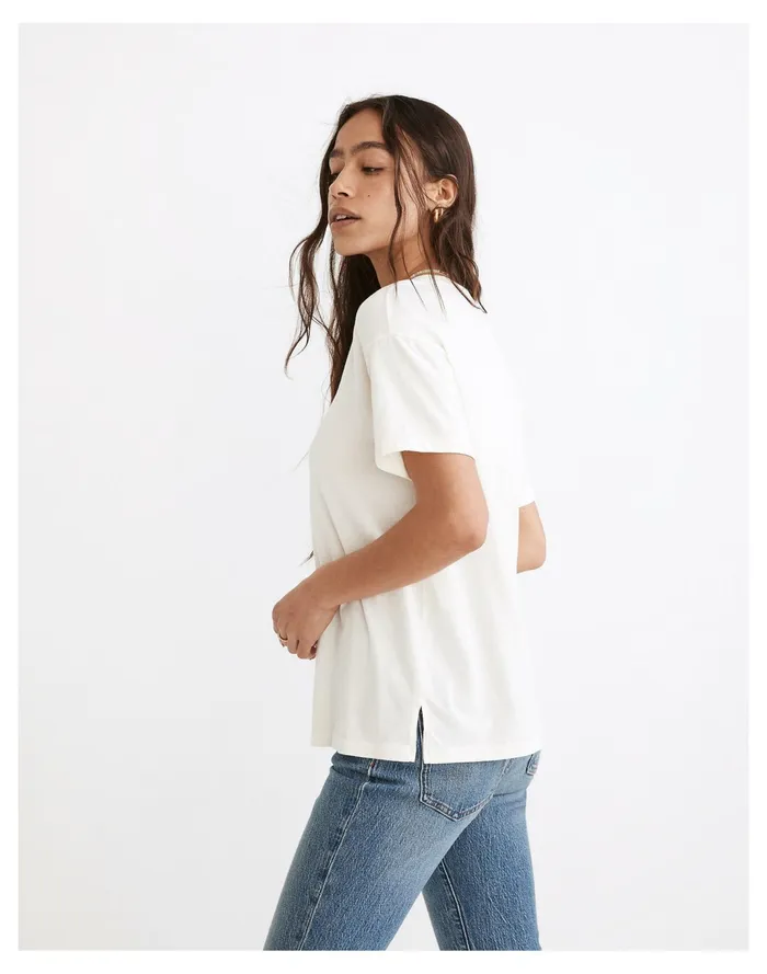 Women Heart Softfade Cotton Oversized Tee Antique Cream Madewell Tees Women Heart Softfade Cotton Oversized Tee Antique Cream Madewell Tees