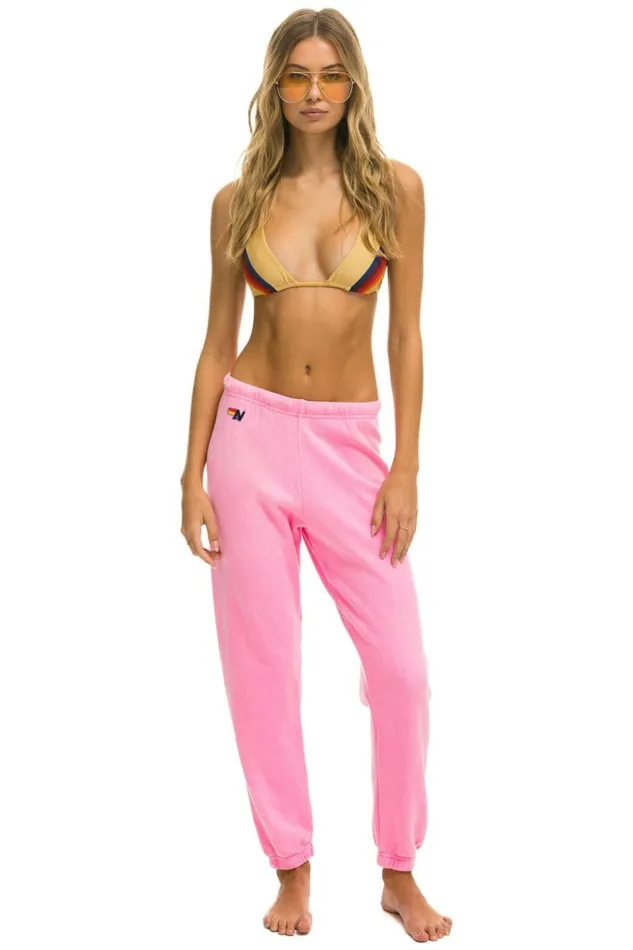 Women HEART STITCH 4 SWEATPANTS 8211 NEON PINK Aviator Nation Sweatpants Women HEART STITCH 4 SWEATPANTS 8211 NEON PINK Aviator Nation Sweatpants