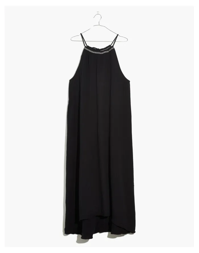 Women High Neck Cover Up Maxi Dress True Black Madewell Swim Women High Neck Cover Up Maxi Dress True Black Madewell Swim