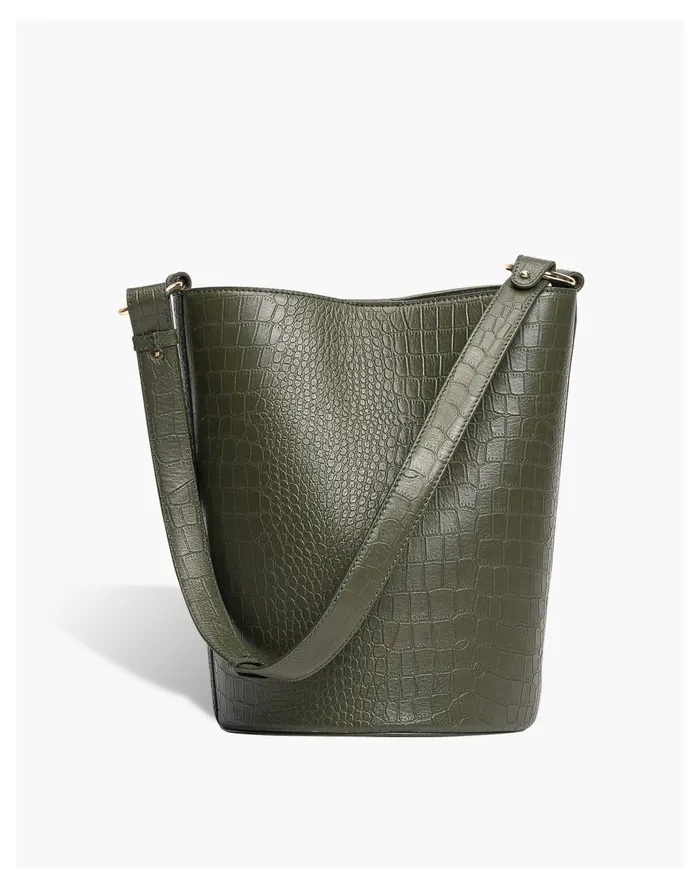 Women HYER GOODS Convertible Bucket Bag Olive Madewell Crossbody Bags