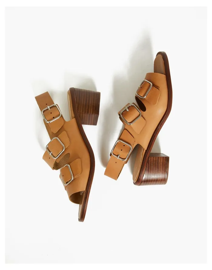 Women INTENTIONALLY BLANK Jill Sandals In Tan Tan Madewell Heels