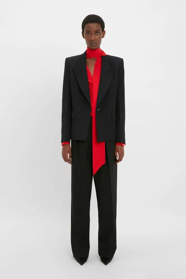 Women Jackets and Coats Victoria Beckham Square Shoulder Jacket In Black