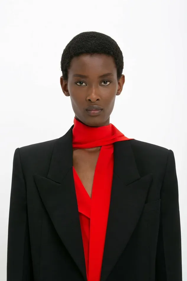 Women Jackets and Coats Victoria Beckham Square Shoulder Jacket In Black