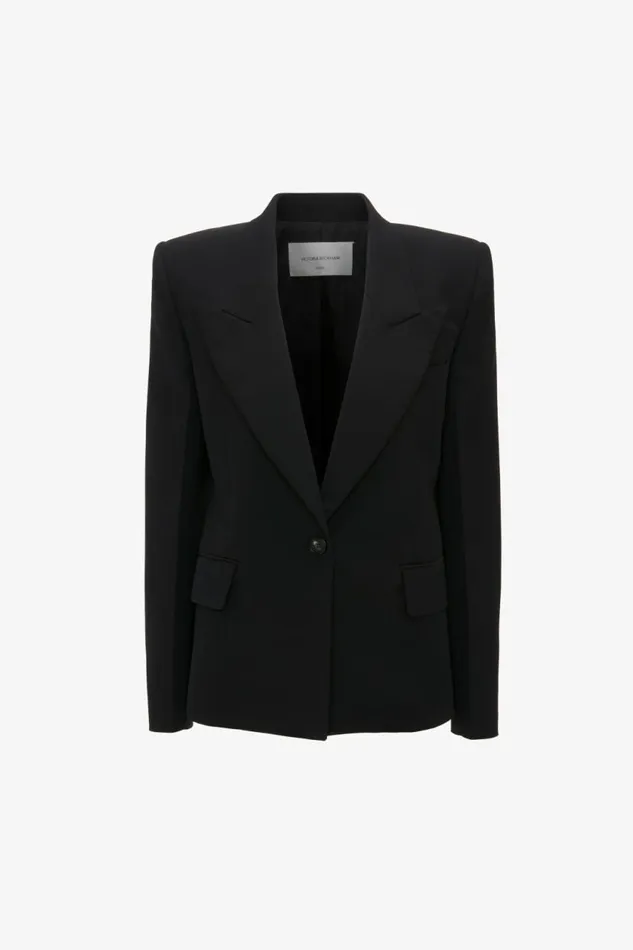 Women Jackets and Coats Victoria Beckham Square Shoulder Jacket In Black