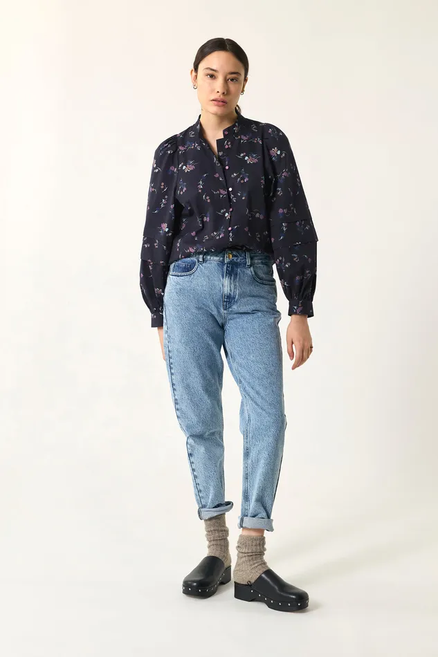 Women Jeans Louisette 1 Bleach Jean Coton Bleu Clair Des Petits Hauts Denim