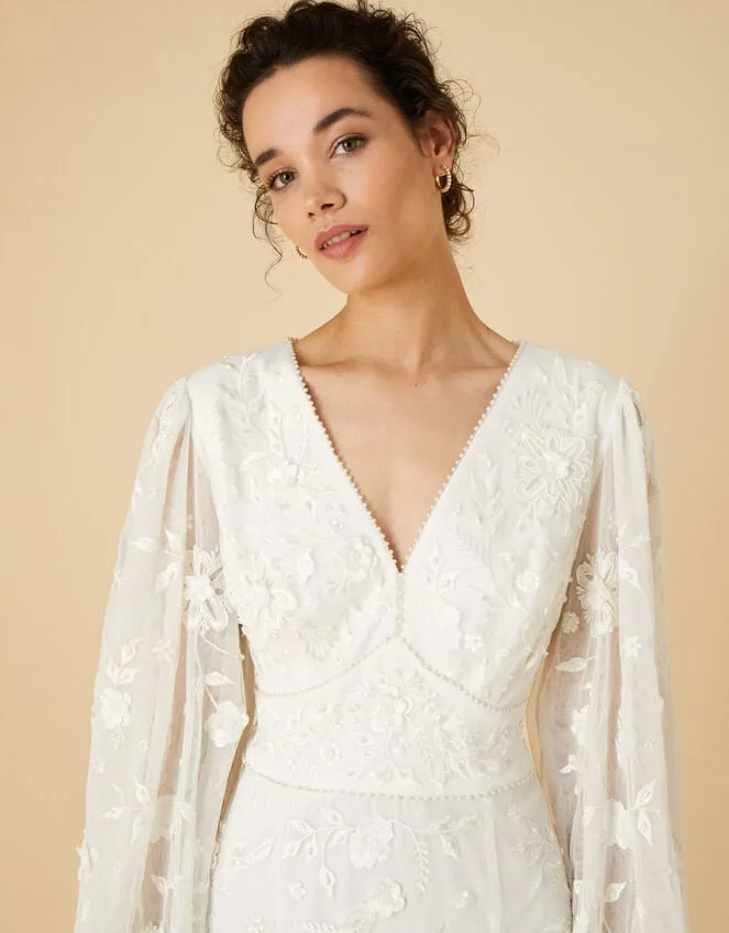 Women Jennifer Long Sleeve Bridal Maxi Dress Ivory Monsoon Dresses