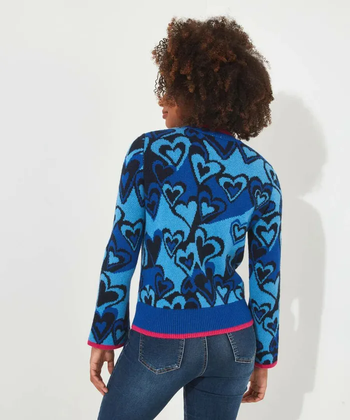 Women Joe Browns All Heart Jumper Blue Women Joe Browns All Heart Jumper Blue