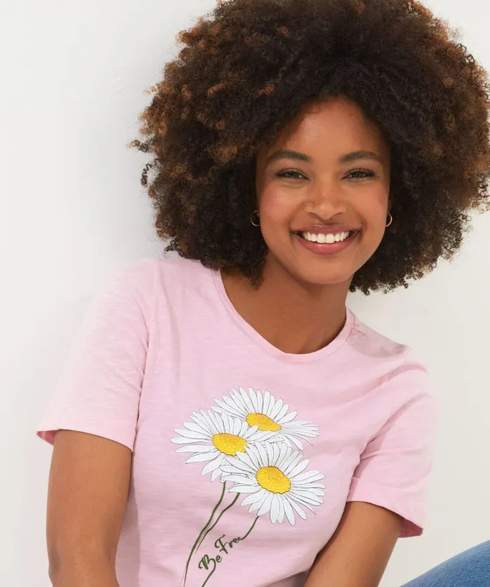 Women Joe Browns Daisy Daisy Graphic Tee Pink Women Joe Browns Daisy Daisy Graphic Tee Pink