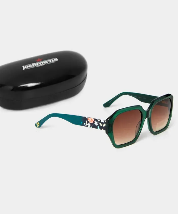 Women Joe Browns Forever Retro Sunglasses Green Multi Women Joe Browns Forever Retro Sunglasses Green Multi