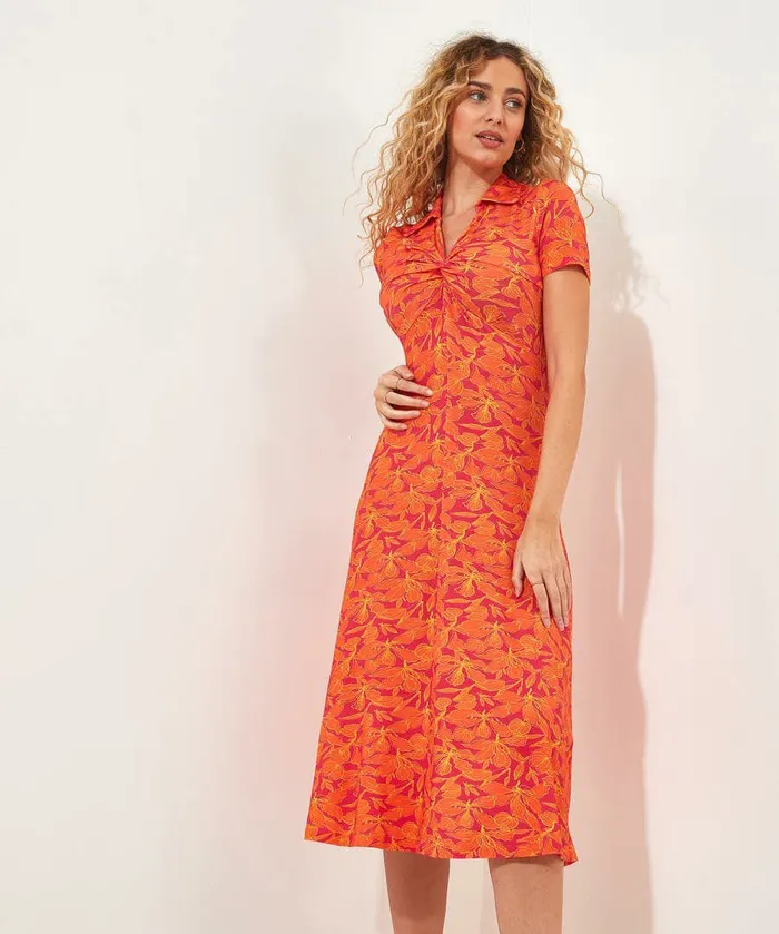 Women Joe Browns Loretta Print Jersey Dress Orange