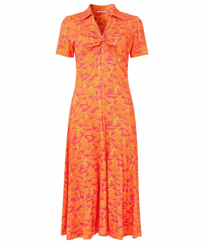Women Joe Browns Loretta Print Jersey Dress Orange Women Joe Browns Loretta Print Jersey Dress Orange