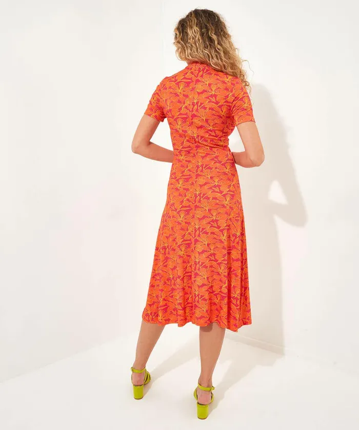 Women Joe Browns Loretta Print Jersey Dress Orange Women Joe Browns Loretta Print Jersey Dress Orange