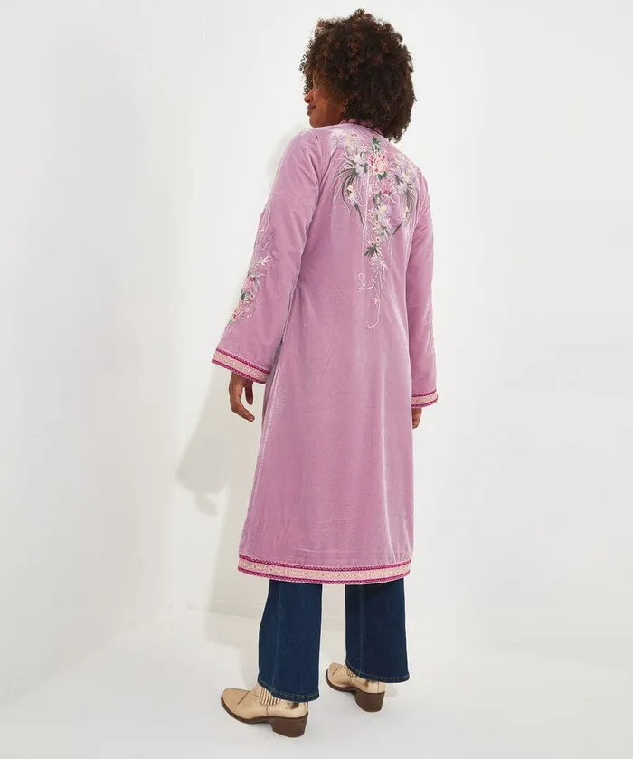 Women Joe Browns Luna Embroidered Boutique Kimono Lilac Women Joe Browns Luna Embroidered Boutique Kimono Lilac