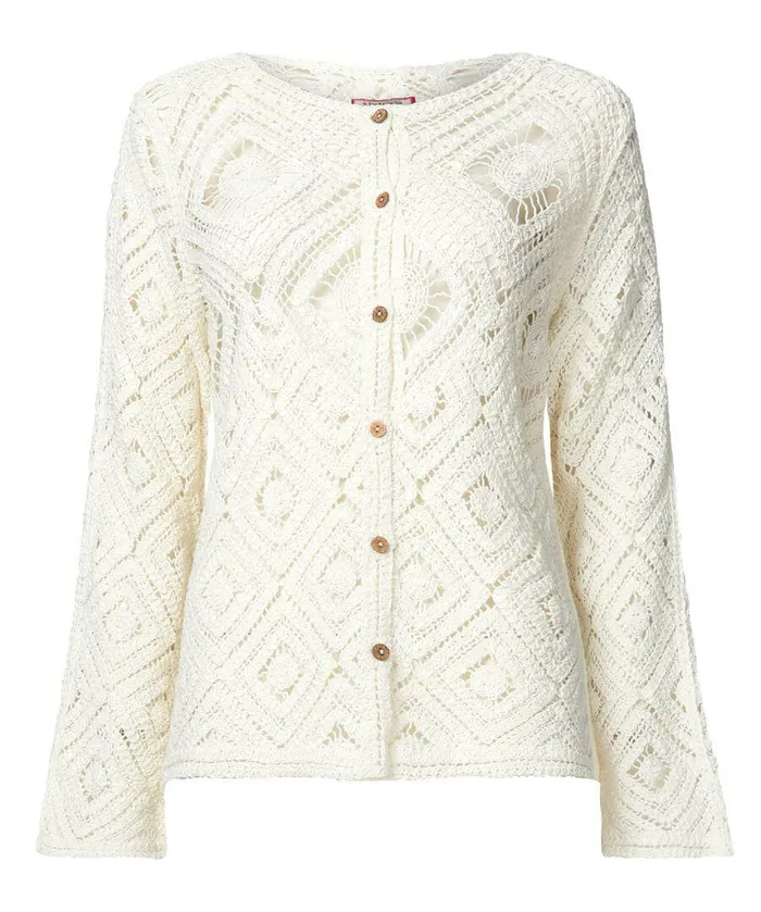 Women Joe Browns Marrakesh Crochet Cardigan White Women Joe Browns Marrakesh Crochet Cardigan White