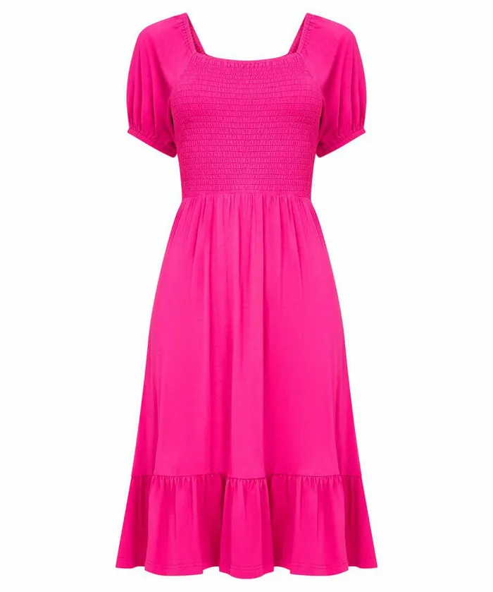 Women Joe Browns Mia Shirred Jersey Dress Pinkgreen Women Joe Browns Mia Shirred Jersey Dress Pinkgreen