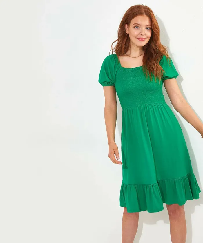 Women Joe Browns Mia Shirred Jersey Dress Pinkgreen Women Joe Browns Mia Shirred Jersey Dress Pinkgreen
