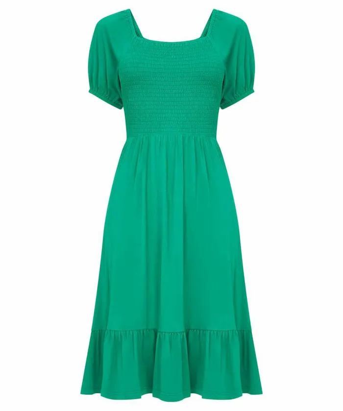 Women Joe Browns Mia Shirred Jersey Dress Pinkgreen Women Joe Browns Mia Shirred Jersey Dress Pinkgreen