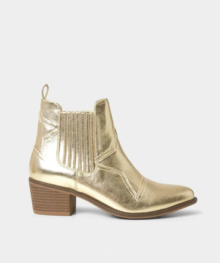 Women Joe Browns Night Star Western Boots Gold