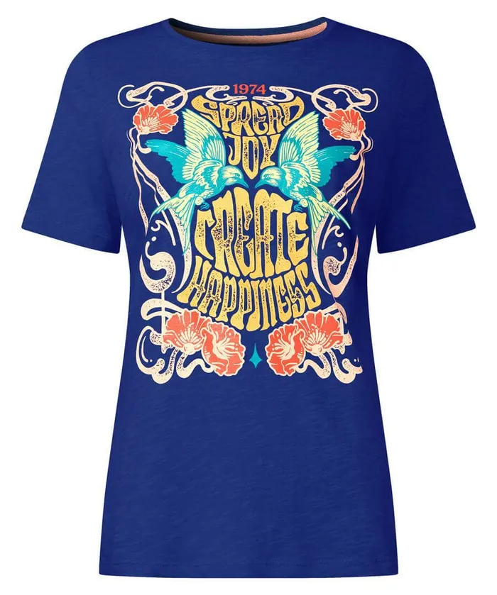 Women Joe Browns Spread Joy Graphic Tee Blue Women Joe Browns Spread Joy Graphic Tee Blue
