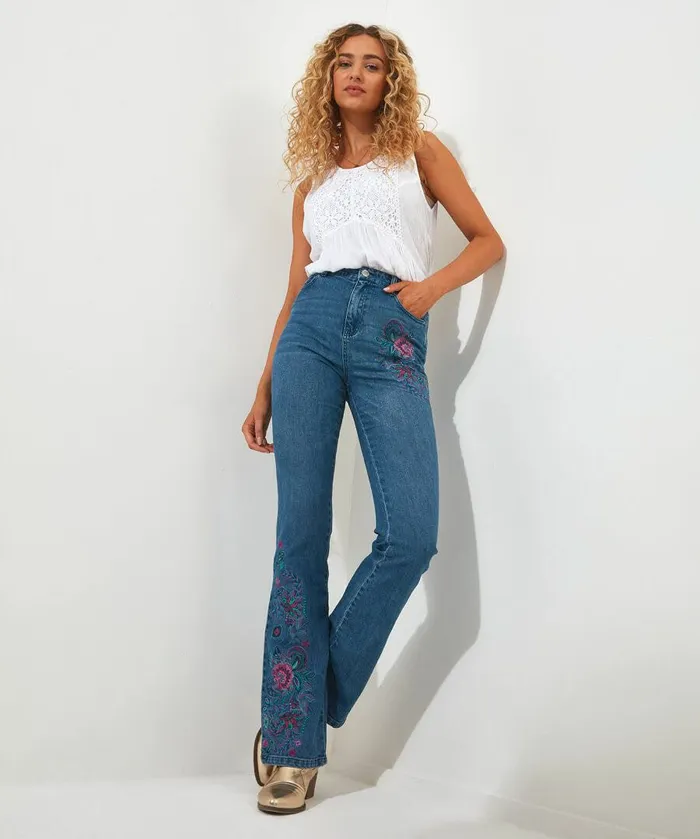 Women Joe Browns Winnie Embroidered Jeans Blue Women Joe Browns Winnie Embroidered Jeans Blue