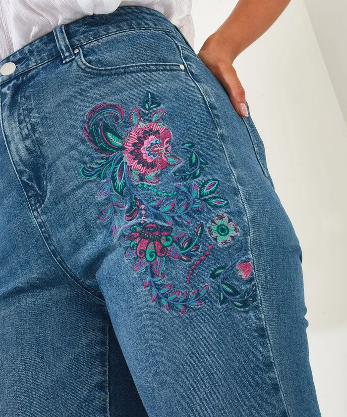 Women Joe Browns Winnie Embroidered Jeans Blue Women Joe Browns Winnie Embroidered Jeans Blue