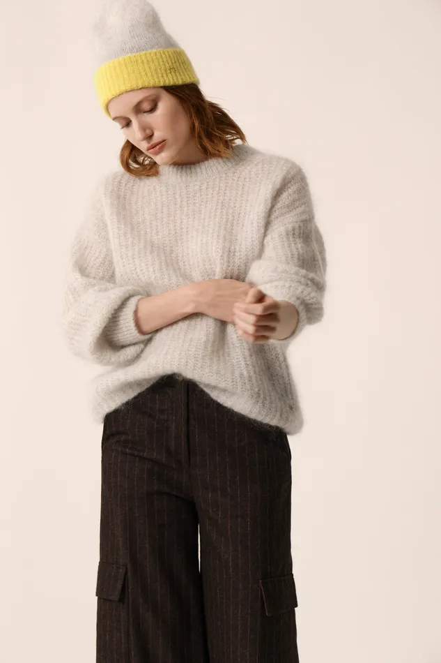 Women Jumper Burma Gris Chine Pull Mohair Gris Chin Des Petits Hauts Jumpers and Cardigans Women Jumper Burma Gris Chine Pull Mohair Gris Chin Des Petits Hauts Jumpers and Cardigans