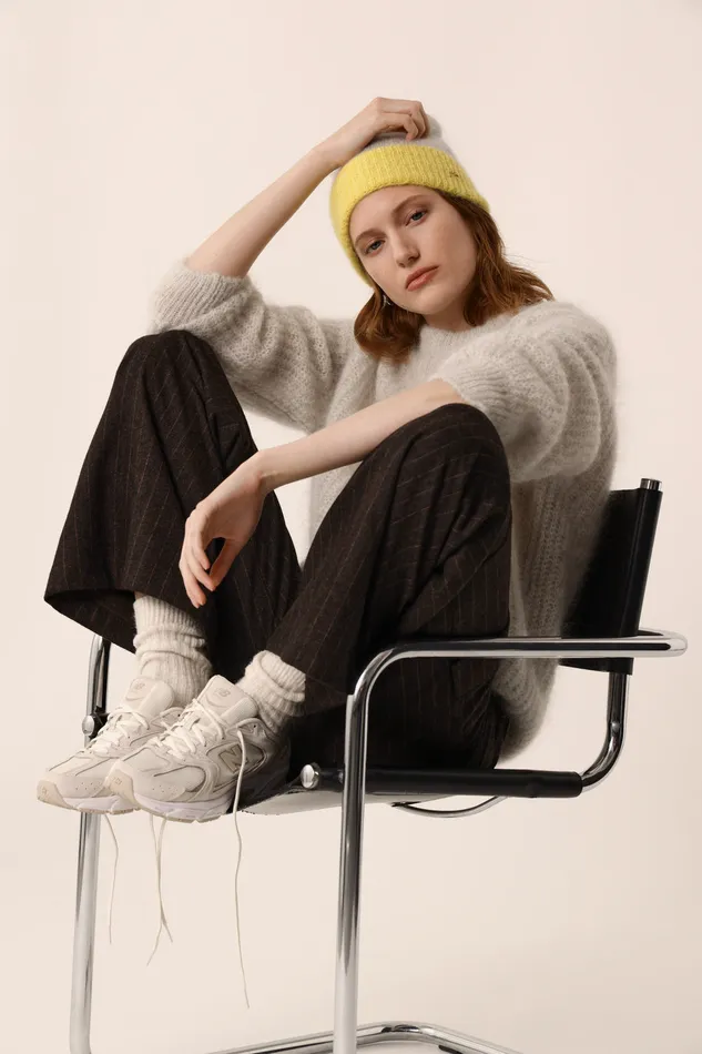 Women Jumper Burma Gris Chine Pull Mohair Gris Chin Des Petits Hauts Jumpers and Cardigans