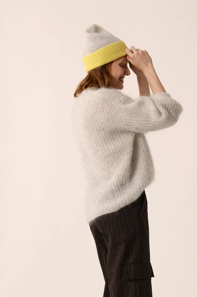 Women Jumper Burma Gris Chine Pull Mohair Gris Chin Des Petits Hauts Jumpers and Cardigans